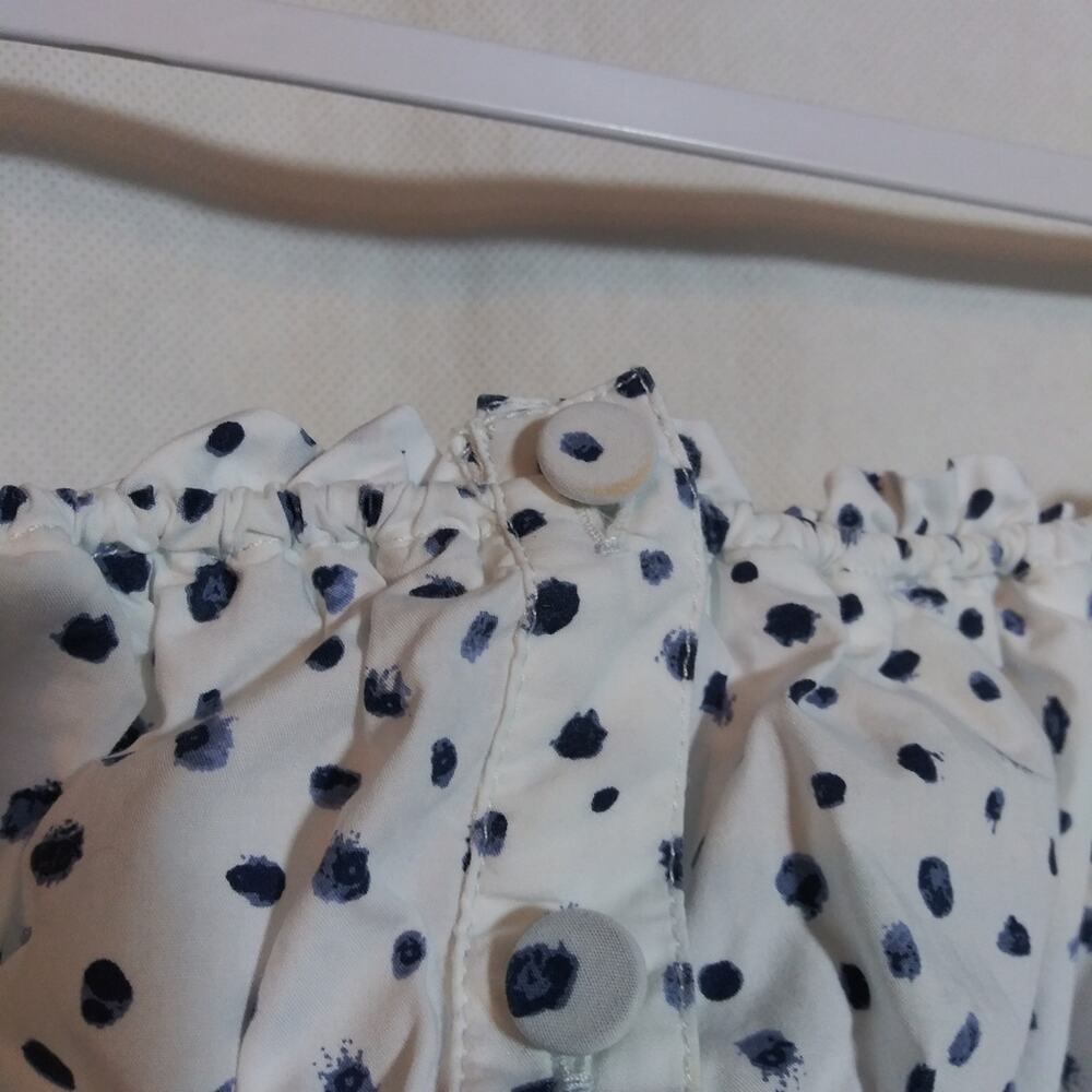 J. Crew Cinched-waist Cotton Poplin Tank Top In Dot Vacation Summer Size Small - Picture 5 of 9